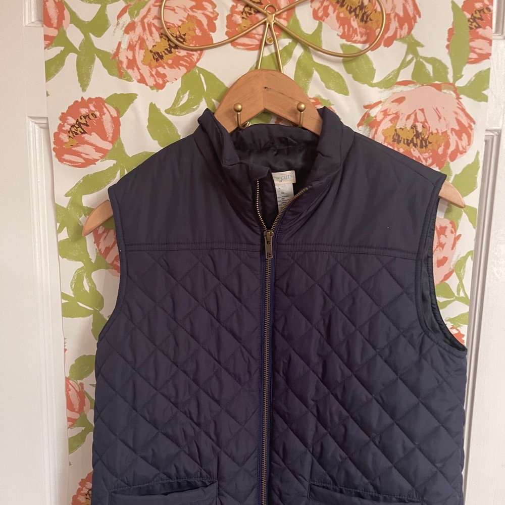 Jcrew Navy Quilted Vest